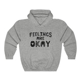 Feelings are Okay - Layered Letters Hooded Sweatshirt
