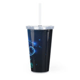 Cancer Plastic Tumbler with Straw