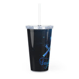 Sagittarius Plastic Tumbler with Straw