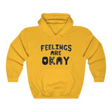 Feelings are Okay - Layered Letters Hooded Sweatshirt