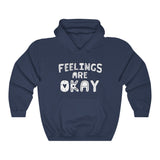 Feelings are Okay - Layered Letters Hooded Sweatshirt