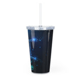 Gemini Plastic Tumbler with Straw