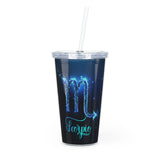 Scorpio Plastic Tumbler with Straw