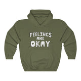 Feelings are Okay - Layered Letters Hooded Sweatshirt