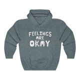 Feelings are Okay - Layered Letters Hooded Sweatshirt