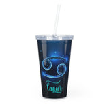 Cancer Plastic Tumbler with Straw