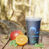 Libra Plastic Tumbler with Straw