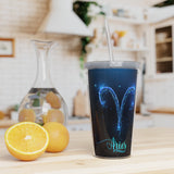 Aries Plastic Tumbler with Straw