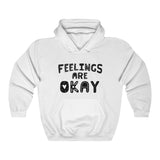 Feelings are Okay - Layered Letters Hooded Sweatshirt