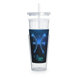 Pisces Plastic Tumbler with Straw