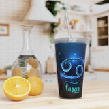 Cancer Plastic Tumbler with Straw