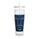 Gemini Plastic Tumbler with Straw