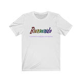 "Welcome" Basic Unisex Short Sleeve Tee - Spanish