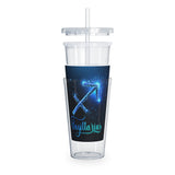 Sagittarius Plastic Tumbler with Straw