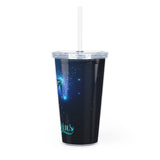 Sagittarius Plastic Tumbler with Straw