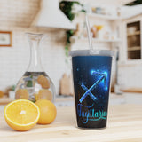 Sagittarius Plastic Tumbler with Straw
