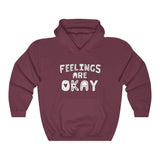 Feelings are Okay - Layered Letters Hooded Sweatshirt