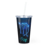 Virgo Plastic Tumbler with Straw