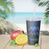 Aquarius Plastic Tumbler with Straw