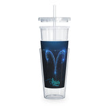 Aries Plastic Tumbler with Straw