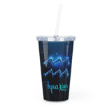 Aquarius Plastic Tumbler with Straw