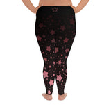 Black and Rose GOld Galaxy Plus Size Leggings