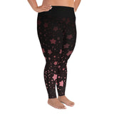 Black and Rose GOld Galaxy Plus Size Leggings