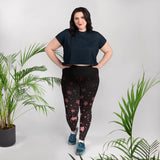 Black and Rose GOld Galaxy Plus Size Leggings
