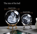 Personalized Laser Engraved Crystal Ball