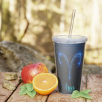 Aries Plastic Tumbler with Straw
