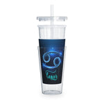 Cancer Plastic Tumbler with Straw