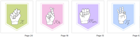 American Sign Language ASL Banner Sign Bunting Welcome Alphabet Pastel