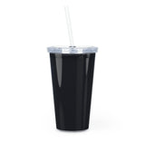 Cancer Plastic Tumbler with Straw