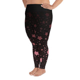 Black and Rose GOld Galaxy Plus Size Leggings