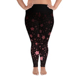 Black and Rose GOld Galaxy Plus Size Leggings